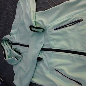 Exercise zip up jacket teal